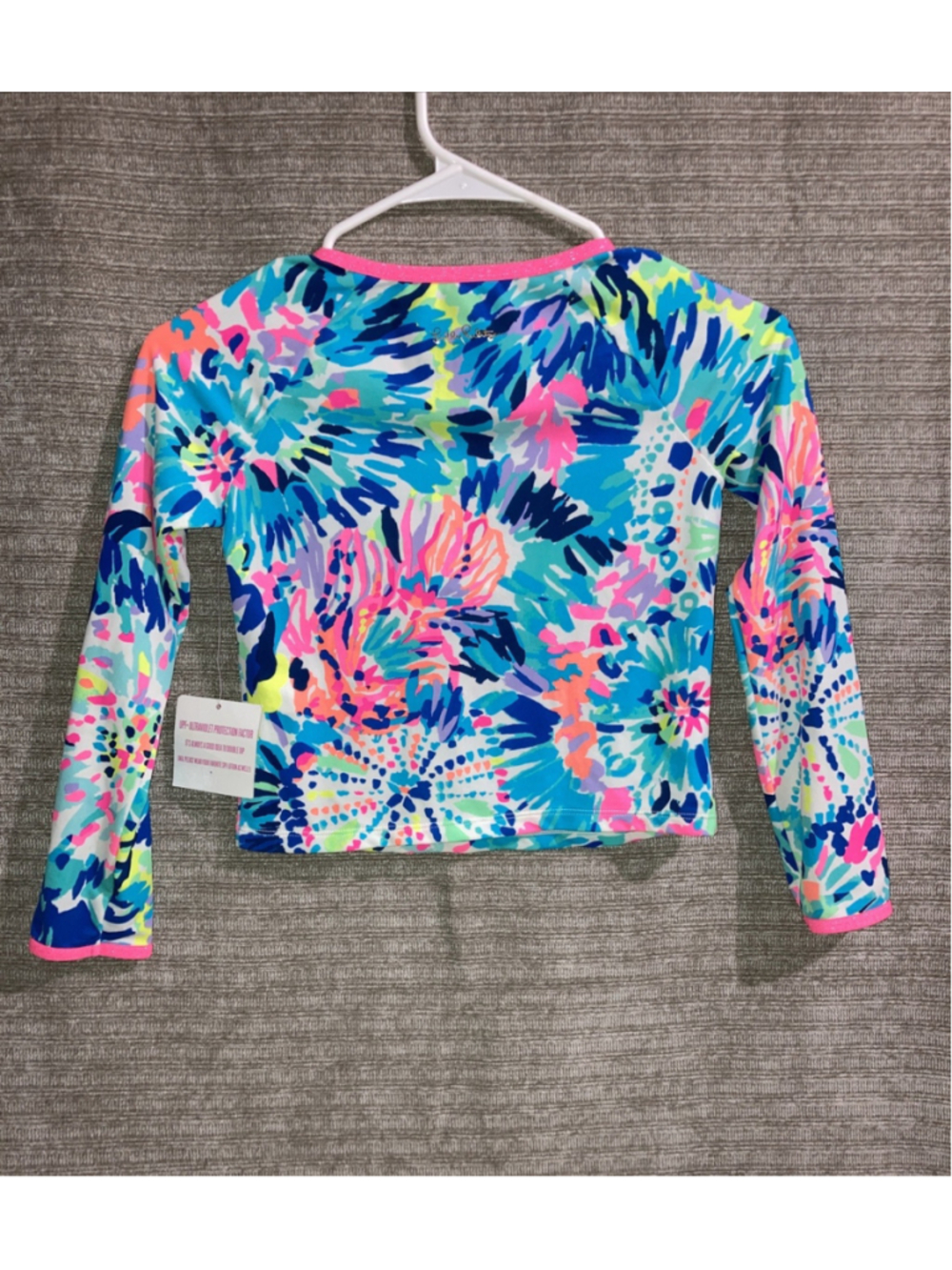 Lilly Pulitzer Luxetics Mini Sydney Rashguard Swim Top Jacket UPF Girl’s 8-10 L - Picture 2 of 15
